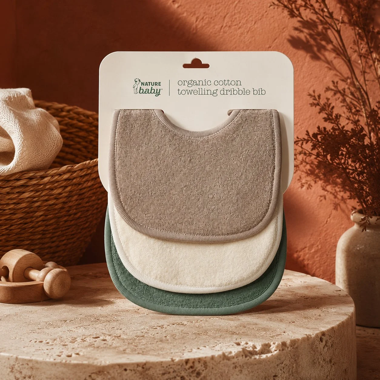 Soft Cotton Dribble Bibs 3 Pack – Gentle Protection for Little Messes - Image 3