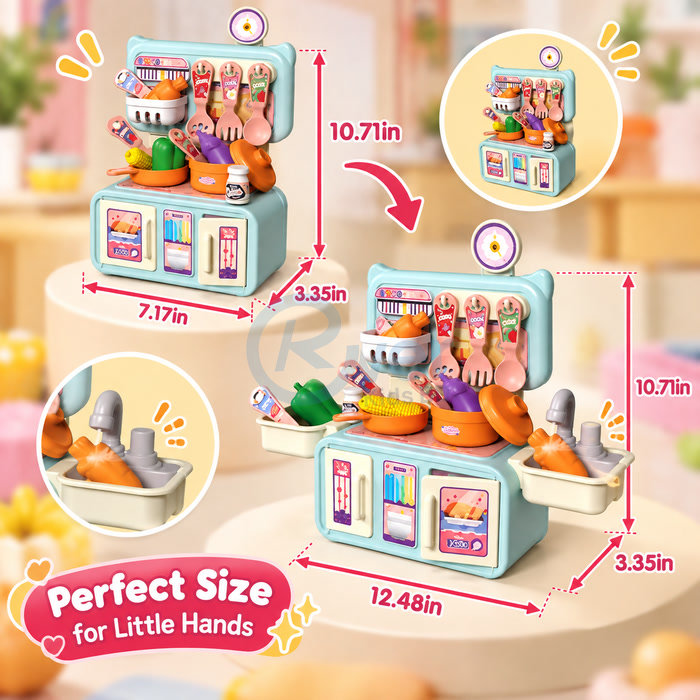 Kids Kitchen & Cooking Toy Set - Image 5