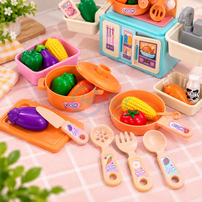 Kids Kitchen & Cooking Toy Set - Image 6