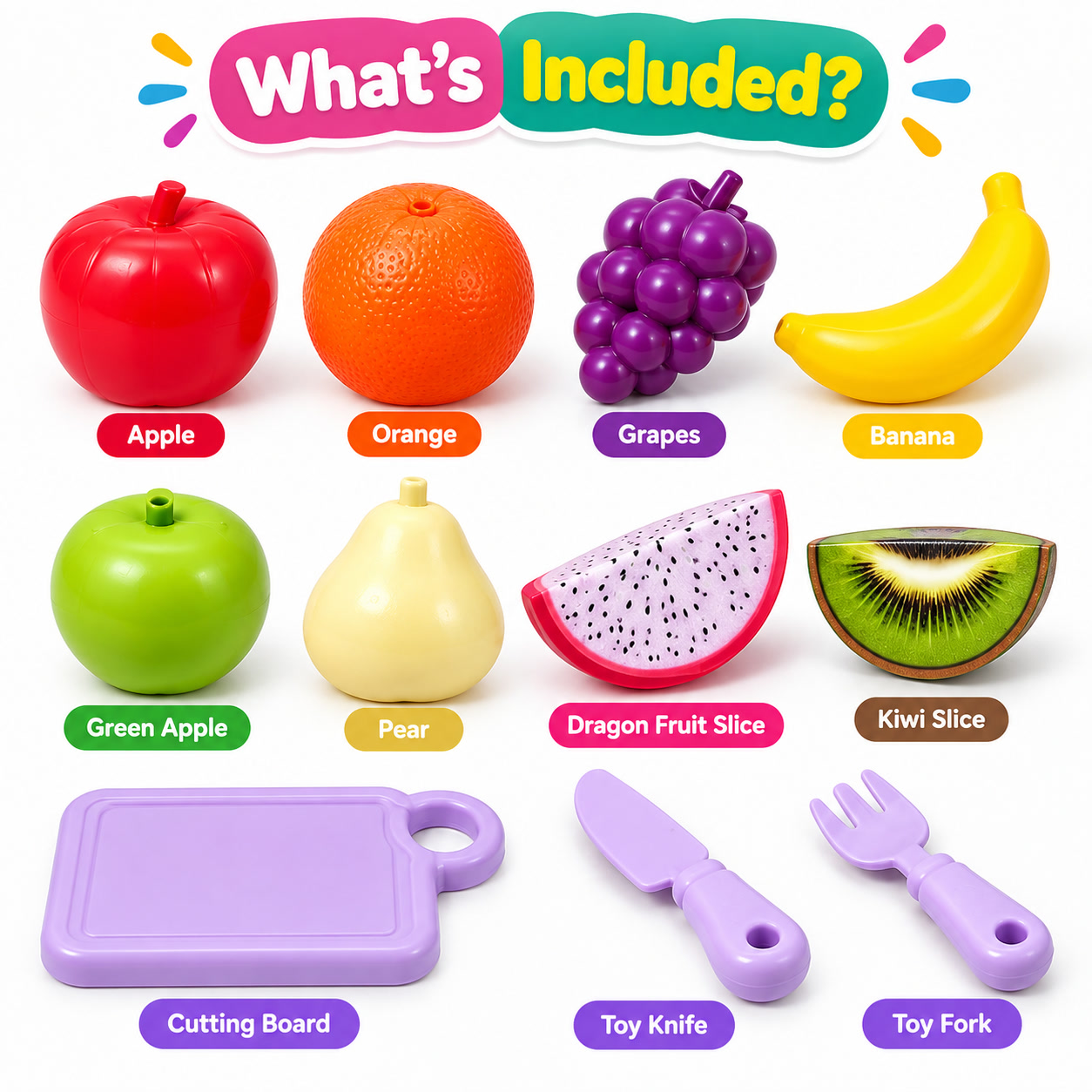 Kids Shopping Trolley & Fruit Play Set