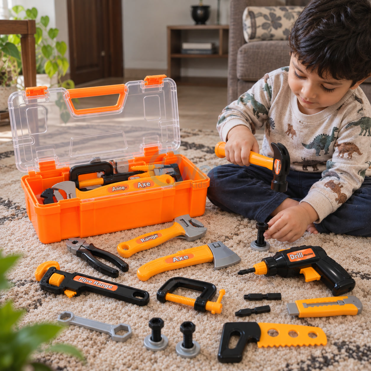 Kids Construction Tool Set with Carry Case - Image 2