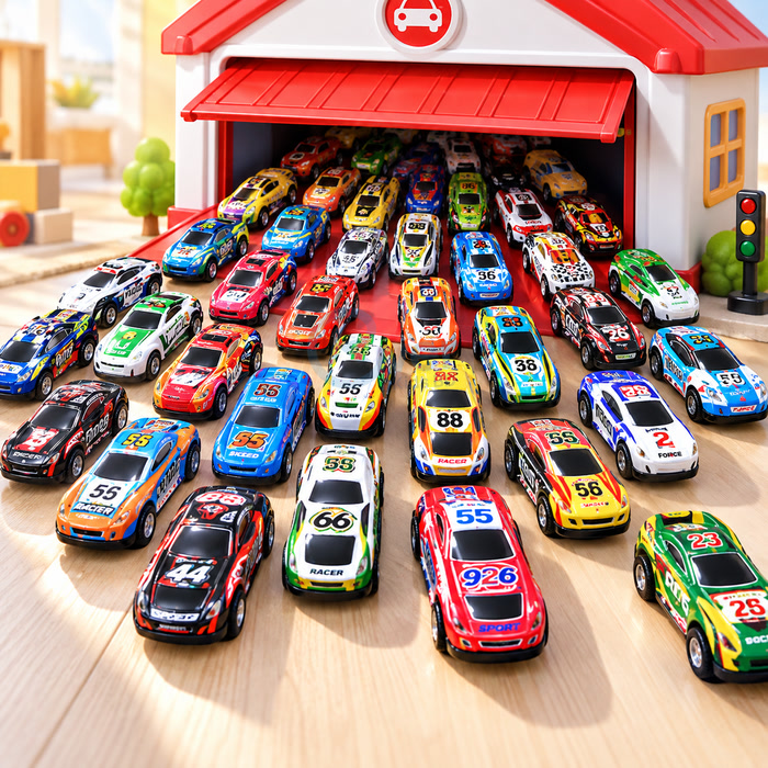 24-Piece Kids Alloy Car Set