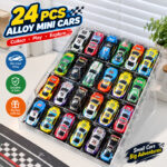 24-Piece Kids Alloy Car Set