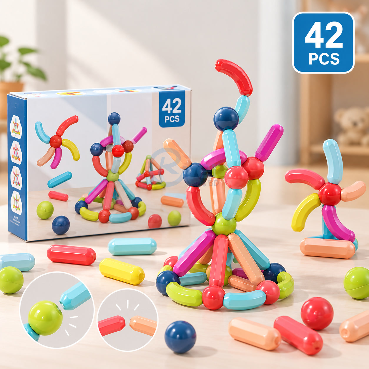 Magnetic Bar Block - 42 piece